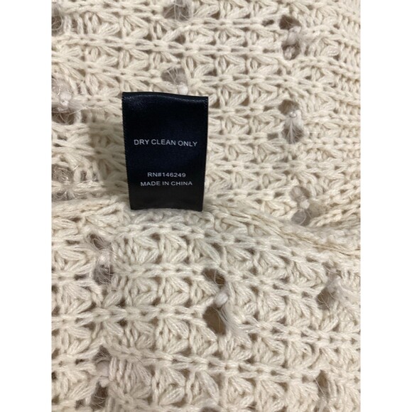 Aakaa Sweater Vest Women's Size S Color Cream Fringe Duster Sweater Vest - Picture 9 of 12